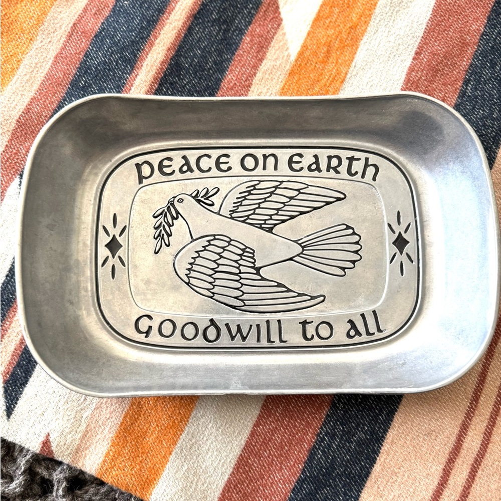 Peace on Earth Metal Tray